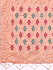 Jaquard Saree with Tassels - Radiate Soft Elegance and Timeless Beauty