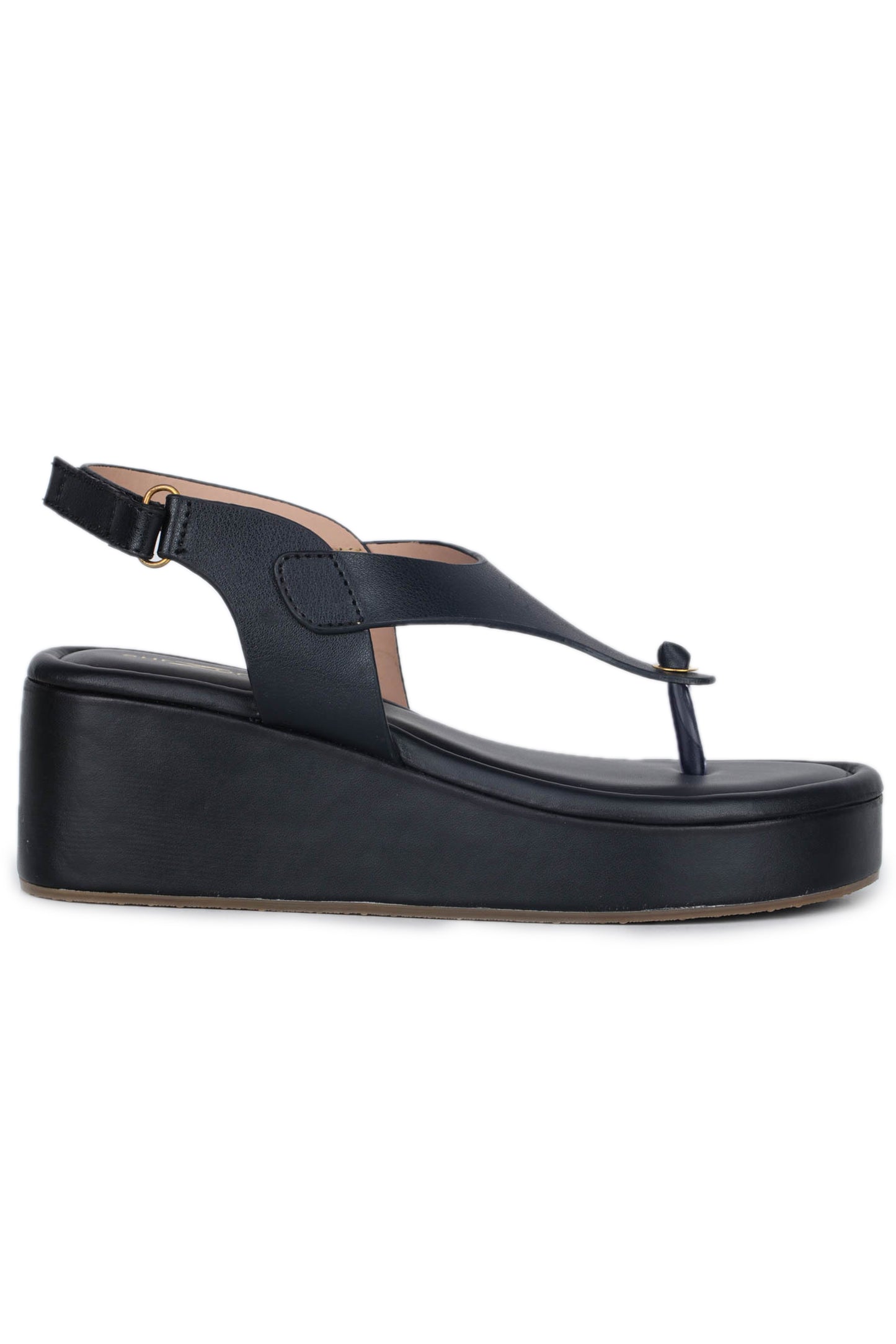 Casual Fashion Sandals 2.5 Inches Wedge Ankle Loop Round Toe Heels