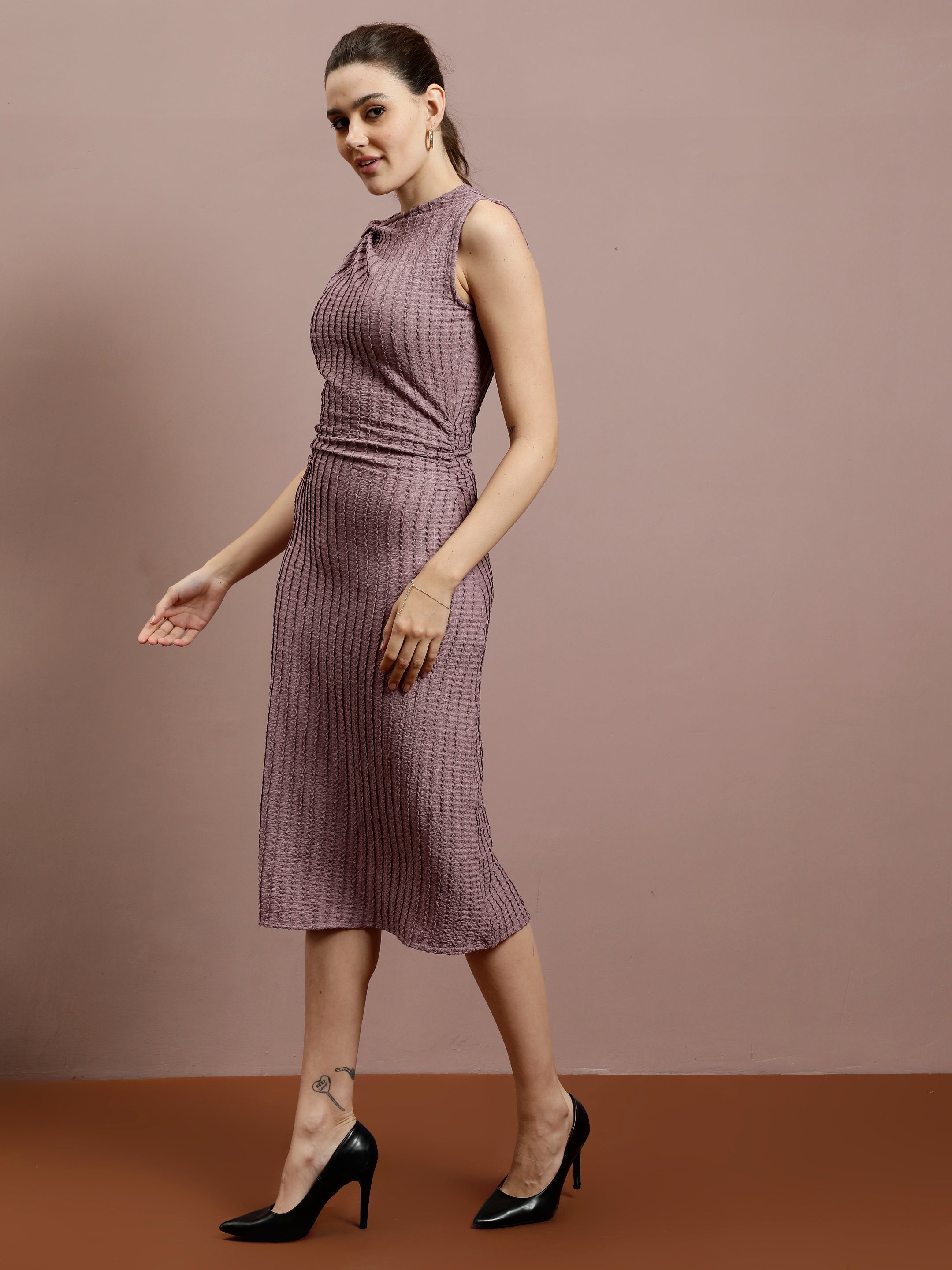 Self Design Bodycon Midi Dress