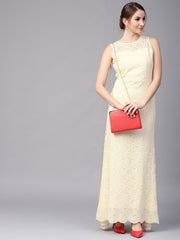 Yellow Lace Maxi Dress