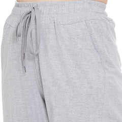 Women's Dark Grey Cotton Track Pants