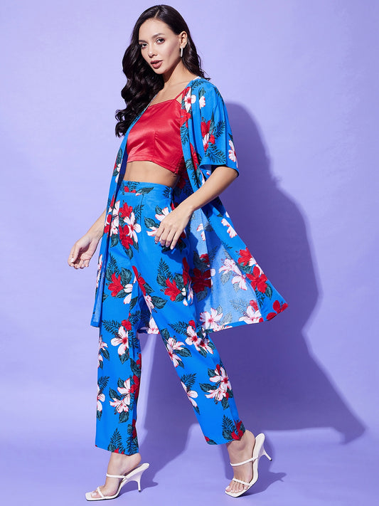 Women's Shrug Top and Trousers 3 piece Set