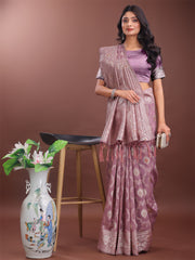 Elegant Sea Green Linen Cotton Saree with Silver Zari – Perfect Blend of Comfort & Charm