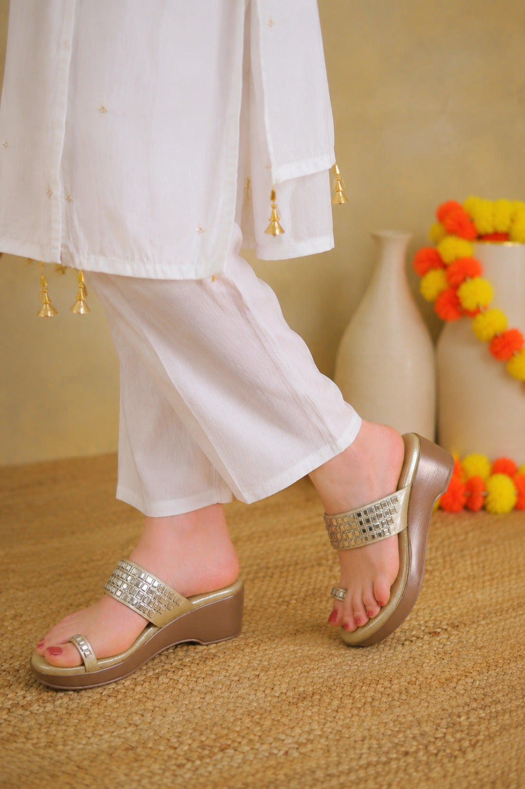 Casual Fashion Open Back Wedge Sandals 2.5 inches Heels