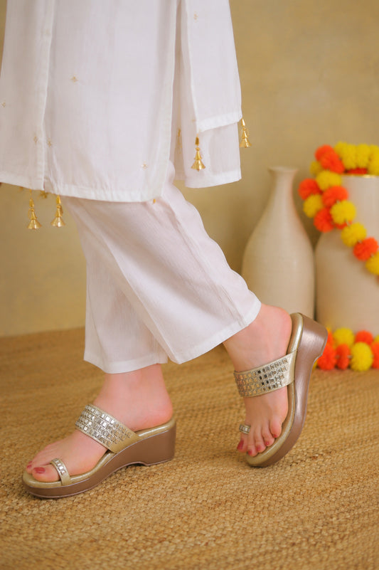 Casual Fashion Open Back Wedge Sandals 2.5 inches Heels