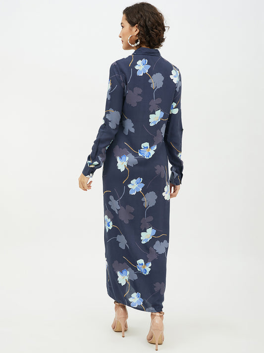 Women's Floral Print Cotton Long Dress