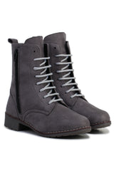 Grey Block Solid Regular Boots