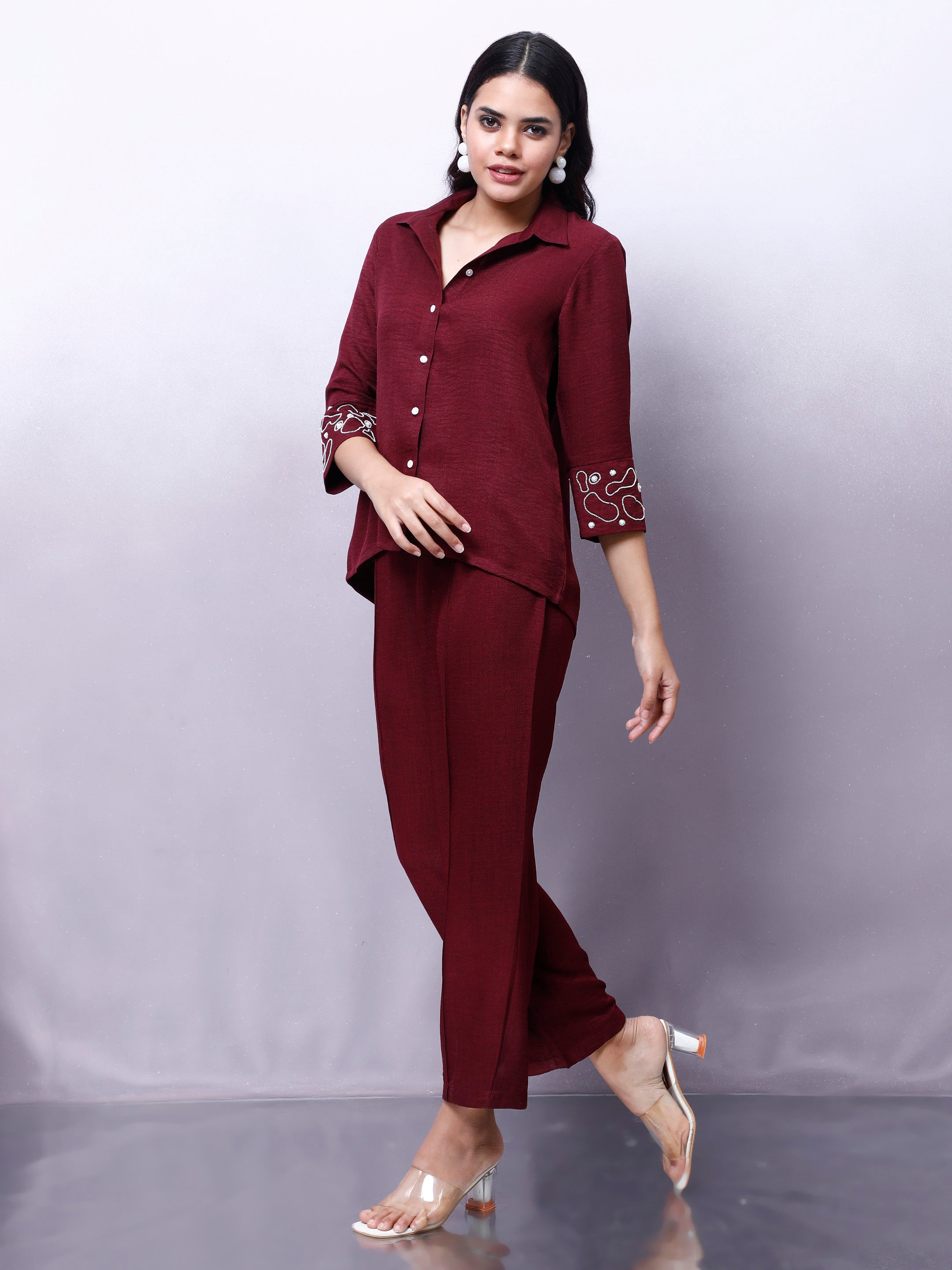 Embellished Shirt With Trouser Co-Ords