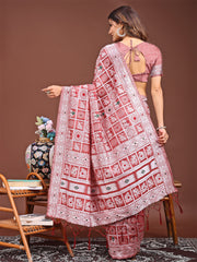 Threads of Tradition: Beige Linen Cotton Saree Woven with Stories of Grace & Heritage