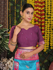 ASTITA - Traditional Art Silk Temple Border Festive Wedding Wear Saree