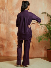 Women's Purple Co ords Set