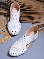 Shoetopia Round Toe White Belly For Women & Girls