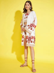 Women's 3 Piece Shrug, Inner & Shorts Rayon Co-Ord Set