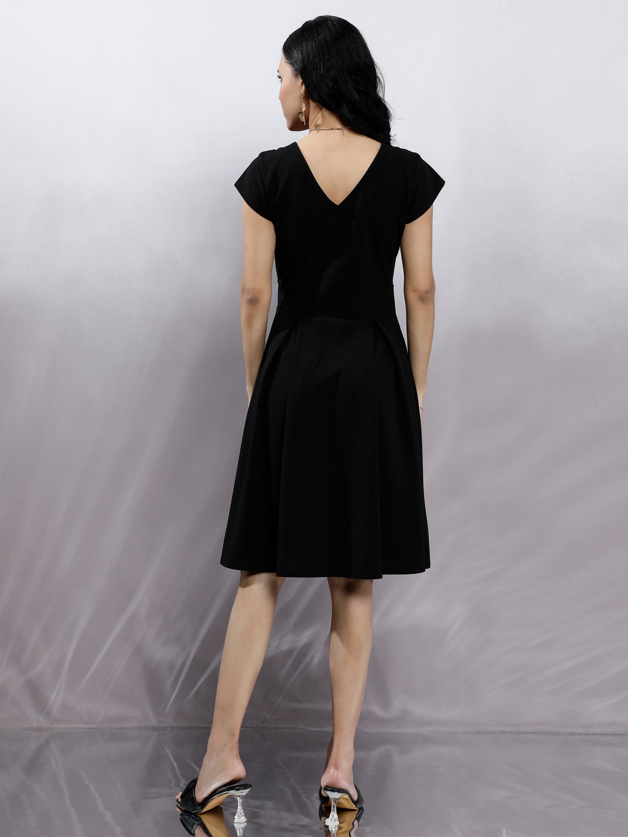 Women Black Fit & Flare Dress
