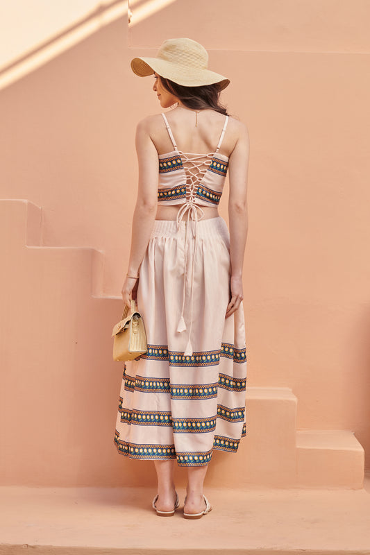 White Sand Criss-Cross Back Dress
