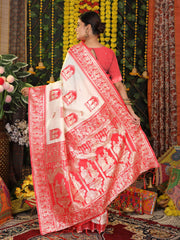 ASTITA - Traditional Art Silk Temple Border Festive Wedding Wear Saree