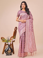 Elegant Sea Green Linen Cotton Saree with Silver Zari Border & Geometric Weave – Daily, Office & Festive Wear
