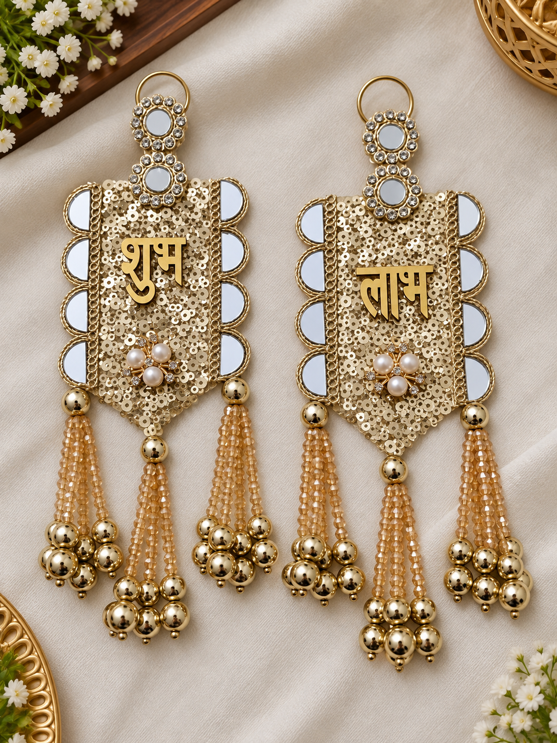 Decorative Subh Labh For Home, Office, Diwali Decoration Traditional Indian Style