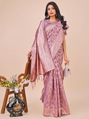 Elegant Sea Green Linen Cotton Saree with Silver Zari Border & Geometric Weave – Daily, Office & Festive Wear