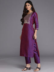 Women Blue Straight Kurta With Tonal  Bottom & Dupatta