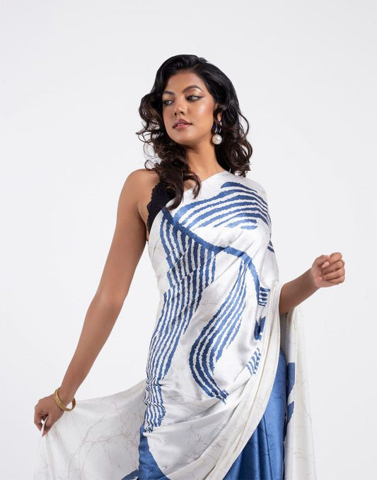 Soft-Modal-Silk-saree-with-stylish-prints-lacoste