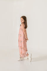 Scarlet Orange Striped Palazzo Jumpsuit Kids