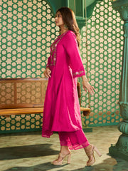 Pink Embroidered Kurta set