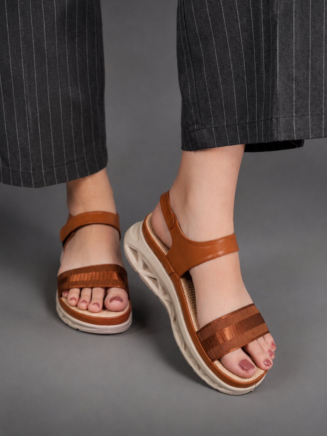 Casual Fashion Backstrap Platform Sandals 1 inch Heels