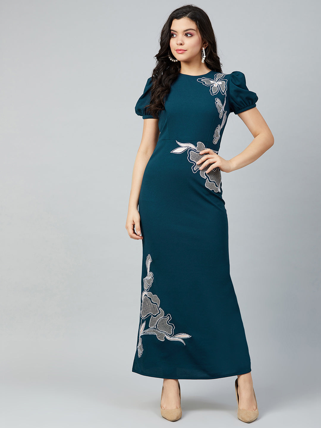 Embroidered Maxi Dress