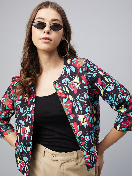 SyleStone Women's MultiColoured Colour Blocked Shrug