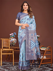 Grace in Every Thread: Pink Patola Linen Cotton Saree Woven with Cultural Elegance
