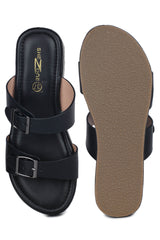 Casual Fashion Sandals 2.5 Inches Wedge Open Back Round Toe Heels