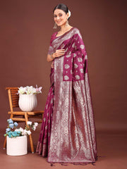 Banarasi Silk Saree with Zari Weaving - A Timeless Tale of Elegance