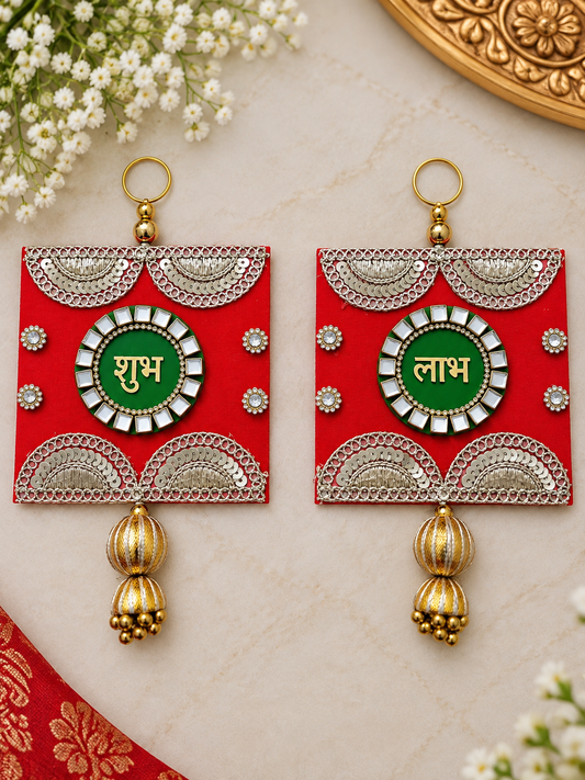 Decorative Subh Labh For Home, Office, Diwali Decoration Traditional Indian Style