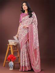 Blue Linen Saree with Rich Woven Zari Work – Elegant Ethnic Saree for Festive & Office Wear
