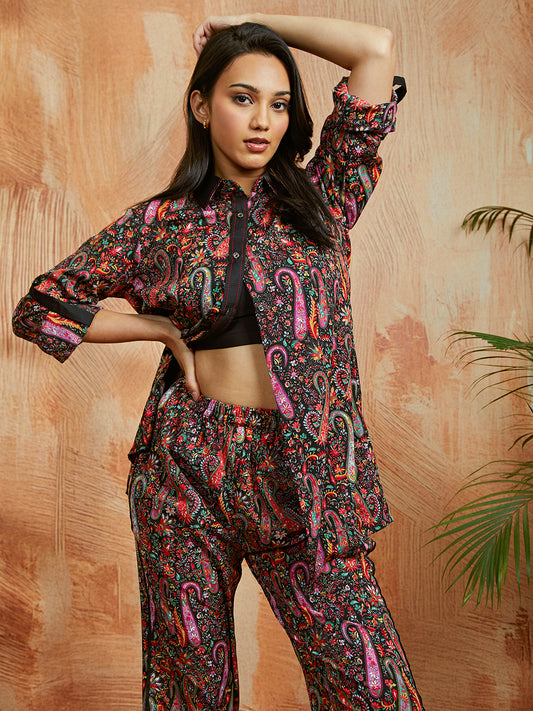 Women's Black Co ords Set