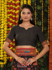 Off White Linen Cotton Saree with Multicolor Ethnic Print – Soft & Lightweight Saree for Festive, Daily, and Office Wear