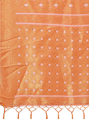 Elegant Light Green Linen Saree with Silver Zari Butta & Pallu – Daily Wear | Festive Look | Soft Feel