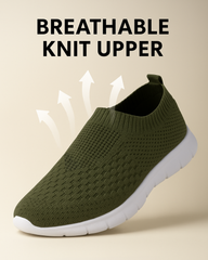 ZONIC Mens Lightweight Knit Sneakers with Memory Insole | Breathable, Anti-Skid Running, Walking & Gym Shoes