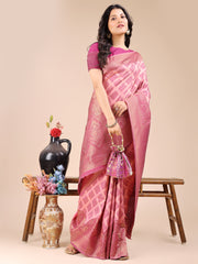 Elegant Grey and Gold Silk Saree – Graceful Artistry with Contemporary Charm