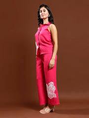 Floral Patchwork Linen Shirt & Trousers