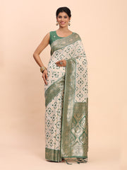 Premium Linen Cotton Saree with Pallu & Contrast Blouse Piece