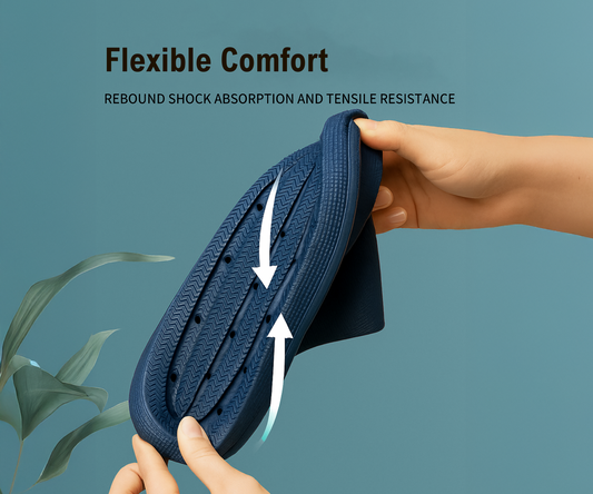 CloudFoam Pillow Slippers for Men Non Slip Quick Drying Shower Slides Bathroom Sandals  HA8201 Navy