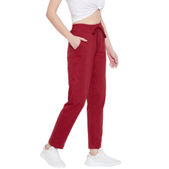 Women's Dark Grey Cotton Track Pants