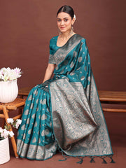 Banarasi Silk Saree with Zari Weaving - A Timeless Tale of Elegance