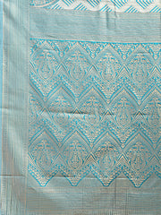 Elegant Grey and Gold Silk Saree – Graceful Artistry with Contemporary Charm