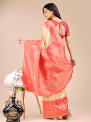 Graceful Cream and Green Silk Saree – Traditional Elegance with Royal Charm