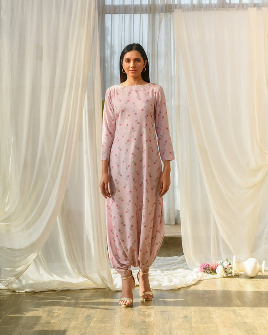Rosey Pink Dhoti Jumpsuit