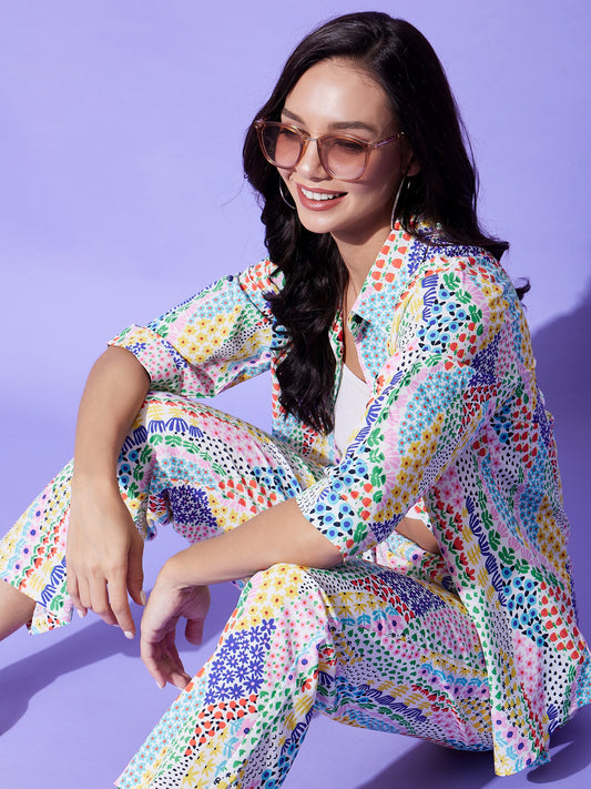 Women's Multi Colored Co-Ord Set