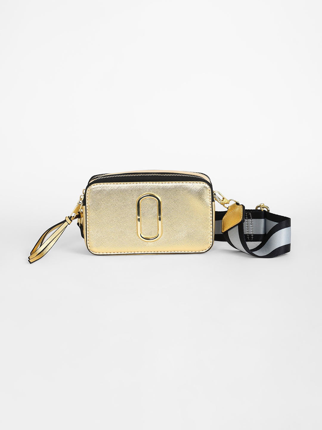 Haute Sauce-Women's The Block Box Sling Bag - Metallic Gold